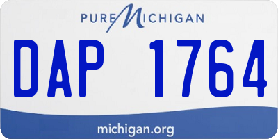 MI license plate DAP1764