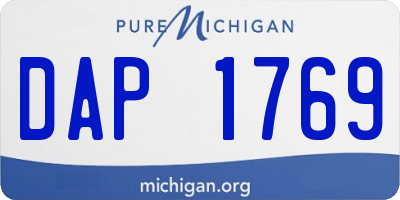 MI license plate DAP1769