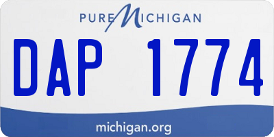 MI license plate DAP1774