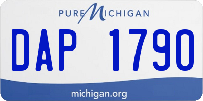 MI license plate DAP1790