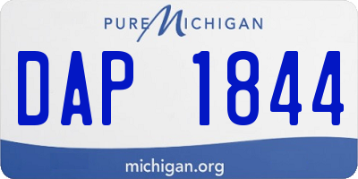 MI license plate DAP1844