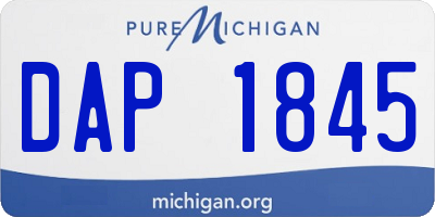 MI license plate DAP1845