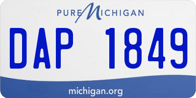 MI license plate DAP1849