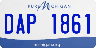 MI license plate DAP1861