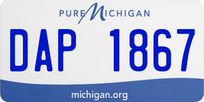 MI license plate DAP1867