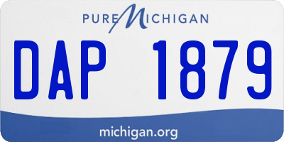 MI license plate DAP1879