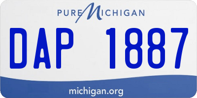 MI license plate DAP1887