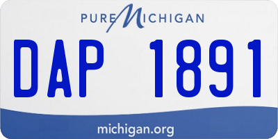 MI license plate DAP1891