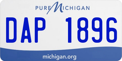 MI license plate DAP1896
