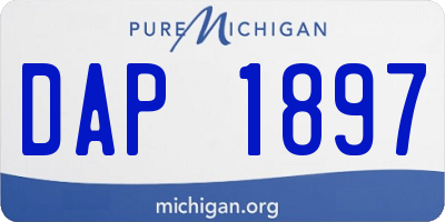 MI license plate DAP1897