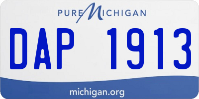MI license plate DAP1913
