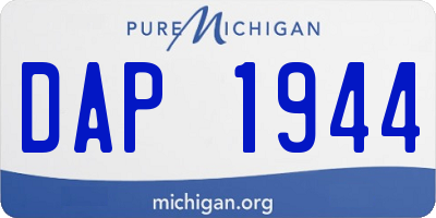 MI license plate DAP1944