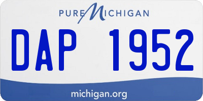 MI license plate DAP1952