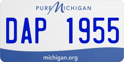 MI license plate DAP1955