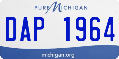 MI license plate DAP1964