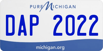 MI license plate DAP2022