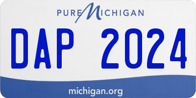 MI license plate DAP2024