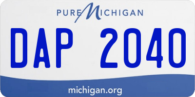 MI license plate DAP2040