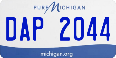 MI license plate DAP2044