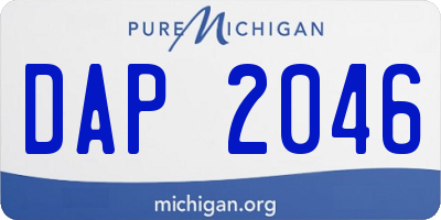 MI license plate DAP2046