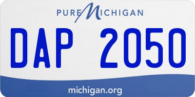 MI license plate DAP2050