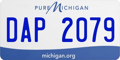 MI license plate DAP2079