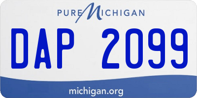 MI license plate DAP2099