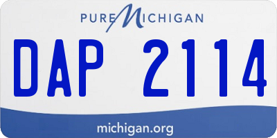 MI license plate DAP2114
