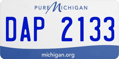 MI license plate DAP2133