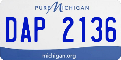 MI license plate DAP2136
