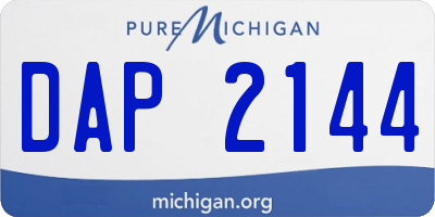 MI license plate DAP2144