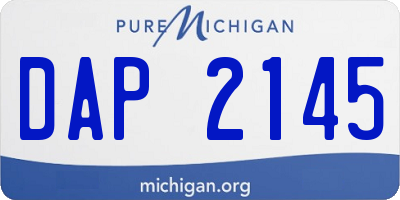 MI license plate DAP2145