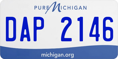 MI license plate DAP2146