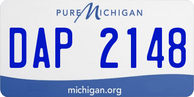 MI license plate DAP2148