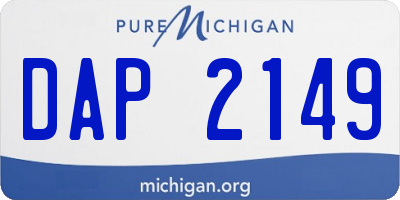 MI license plate DAP2149