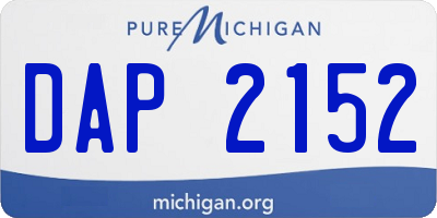 MI license plate DAP2152