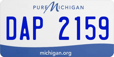 MI license plate DAP2159