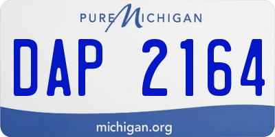 MI license plate DAP2164