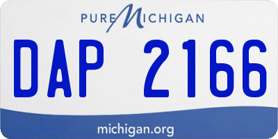 MI license plate DAP2166