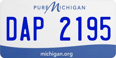 MI license plate DAP2195
