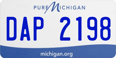 MI license plate DAP2198