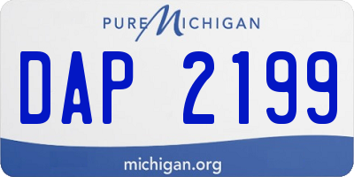 MI license plate DAP2199