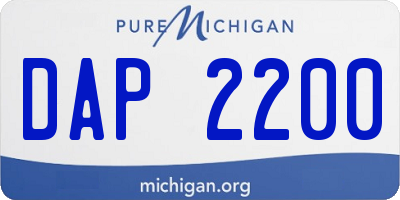 MI license plate DAP2200