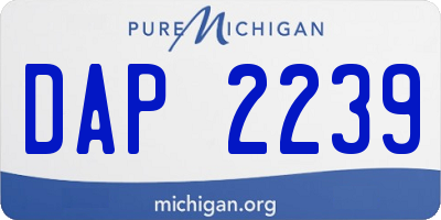 MI license plate DAP2239