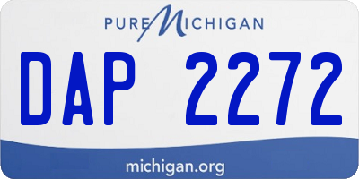 MI license plate DAP2272