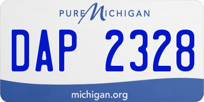 MI license plate DAP2328