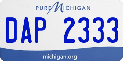 MI license plate DAP2333