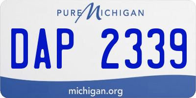 MI license plate DAP2339