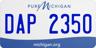 MI license plate DAP2350