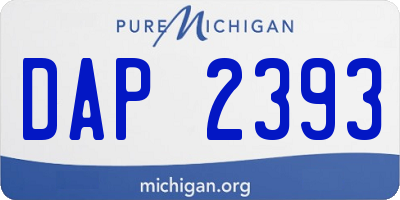 MI license plate DAP2393